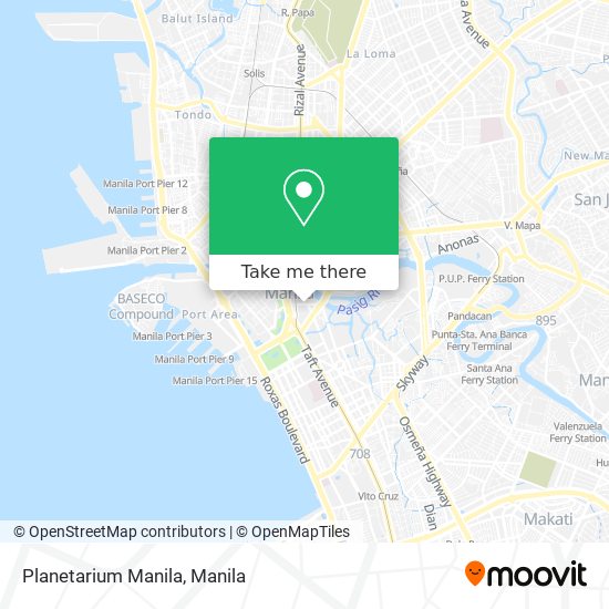 Planetarium Manila map