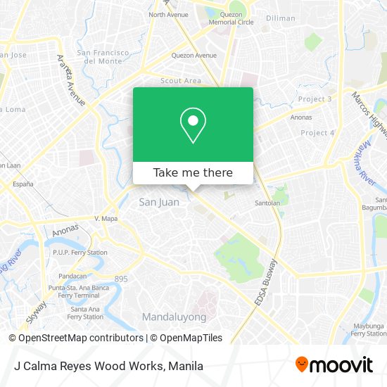 J Calma Reyes Wood Works map