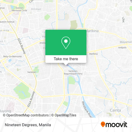 Nineteen Degrees map