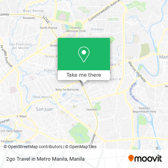 2go Travel in Metro Manila map
