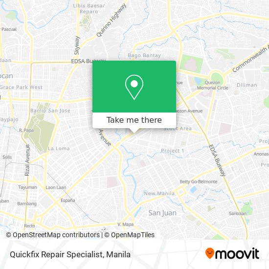 Quickfix Repair Specialist map
