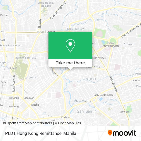 PLDT Hong Kong Remittance map