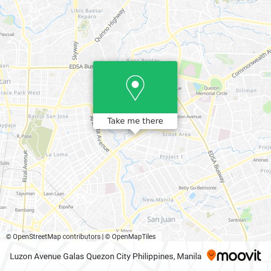 Luzon Avenue Galas Quezon City Philippines map