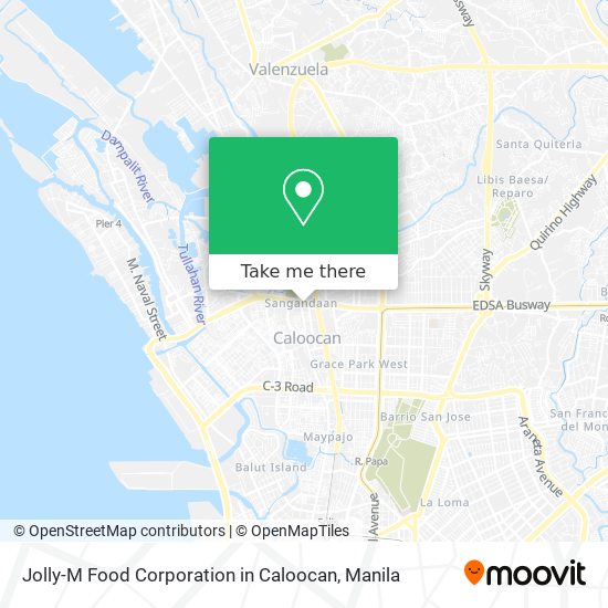 Jolly-M Food Corporation in Caloocan map
