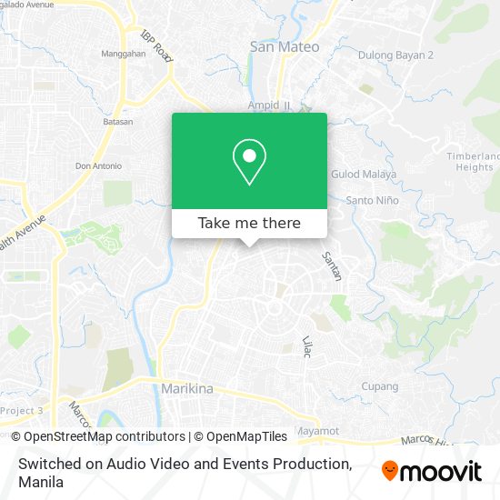 Switched on Audio Video and Events Production map