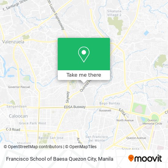 Francisco School of Baesa Quezon City map