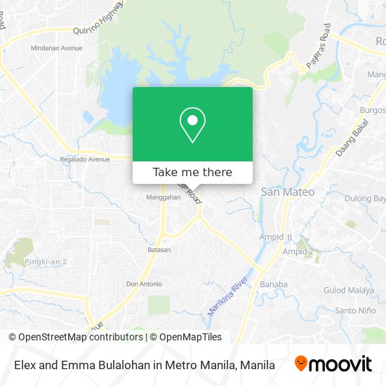 Elex and Emma Bulalohan in Metro Manila map