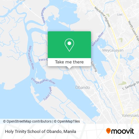 Holy Trinity School of Obando map