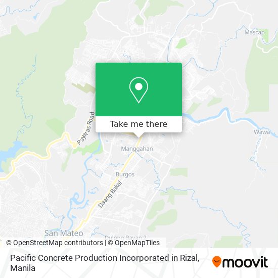 Pacific Concrete Production Incorporated in Rizal map
