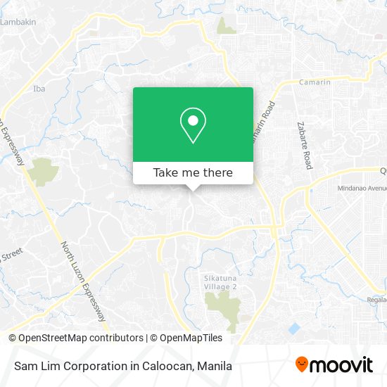 Sam Lim Corporation in Caloocan map
