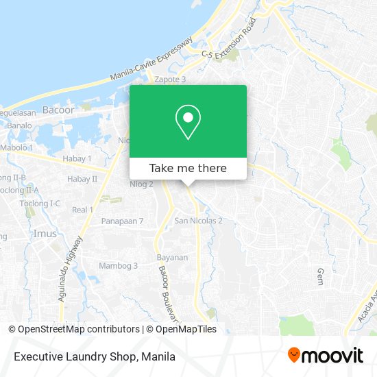 Executive Laundry Shop map