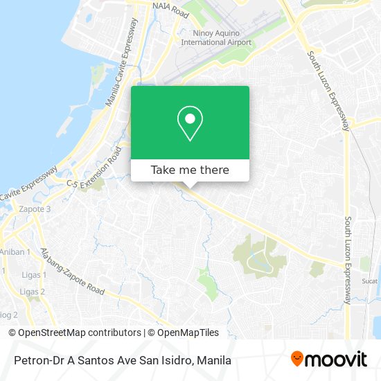 Petron-Dr A Santos Ave San Isidro map