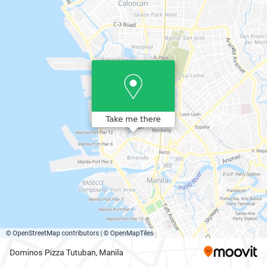 Dominos Pizza Tutuban map