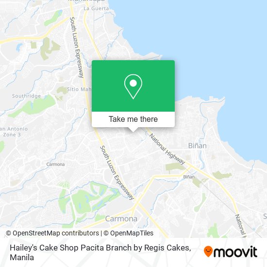 Hailey's Cake Shop Pacita Branch by Regis Cakes map