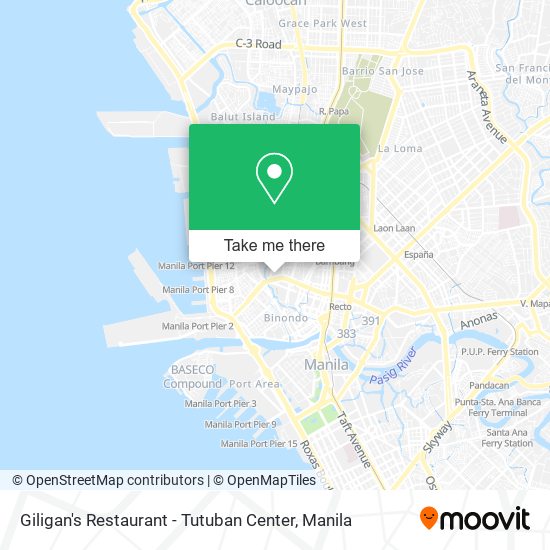 Giligan's Restaurant - Tutuban Center map