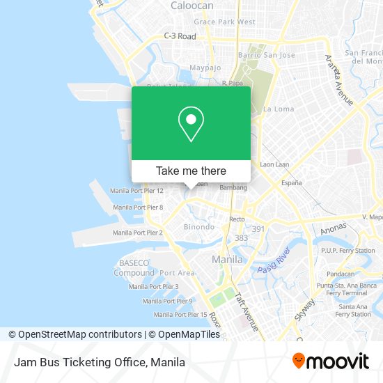 Jam Bus Ticketing Office map
