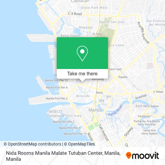 Nida Rooms Manila Malate Tutuban Center, Manila map