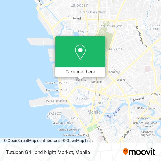 Tutuban Grill and Night Market map