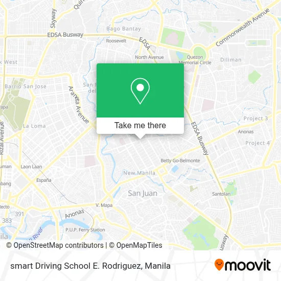 smart Driving School E. Rodriguez map