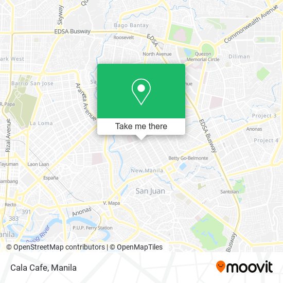 Cala Cafe map