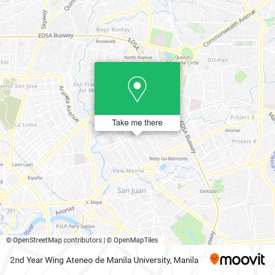 2nd Year Wing Ateneo de Manila University map