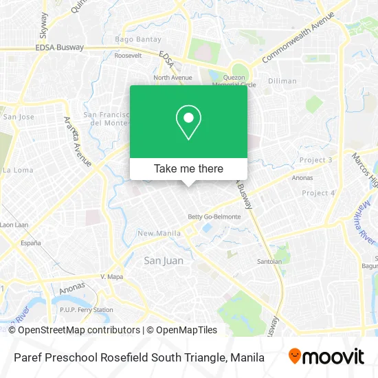 Paref Preschool Rosefield South Triangle map