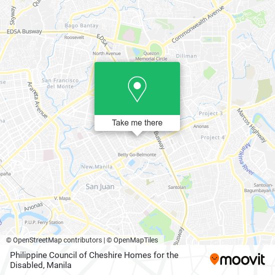 Philippine Council of Cheshire Homes for the Disabled map