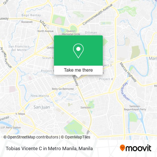 Tobias Vicente C in Metro Manila map