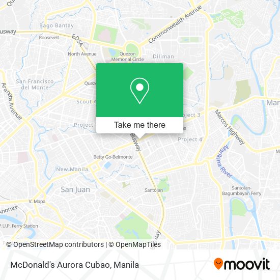 McDonald's Aurora Cubao map