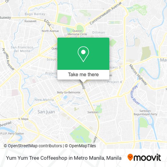 Yum Yum Tree Coffeeshop in Metro Manila map