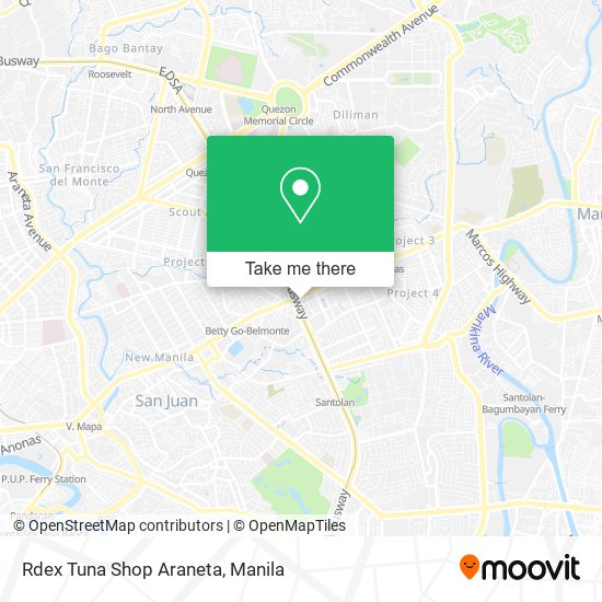 Rdex Tuna Shop Araneta map