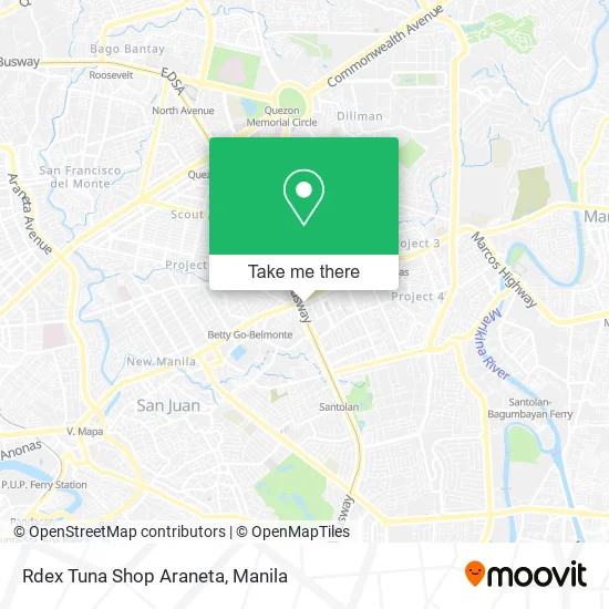 Rdex Tuna Shop Araneta map