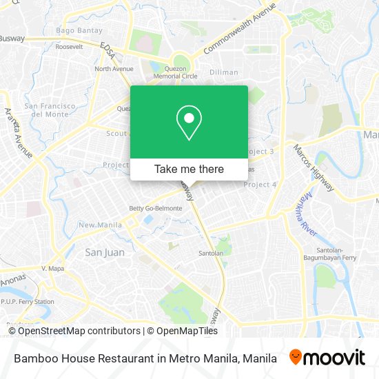 Bamboo House Restaurant in Metro Manila map