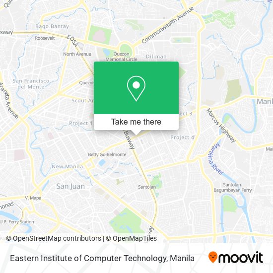 Eastern Institute of Computer Technology map