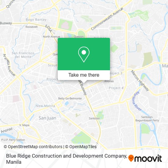 Blue Ridge Construction and Development Company map