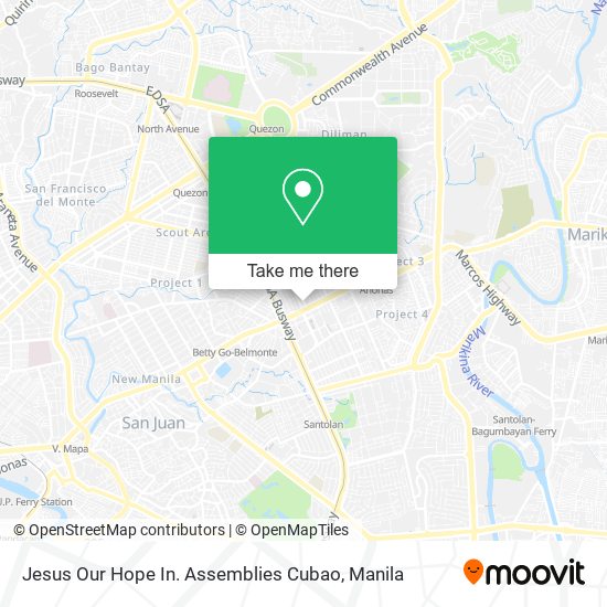 Jesus Our Hope In. Assemblies Cubao map