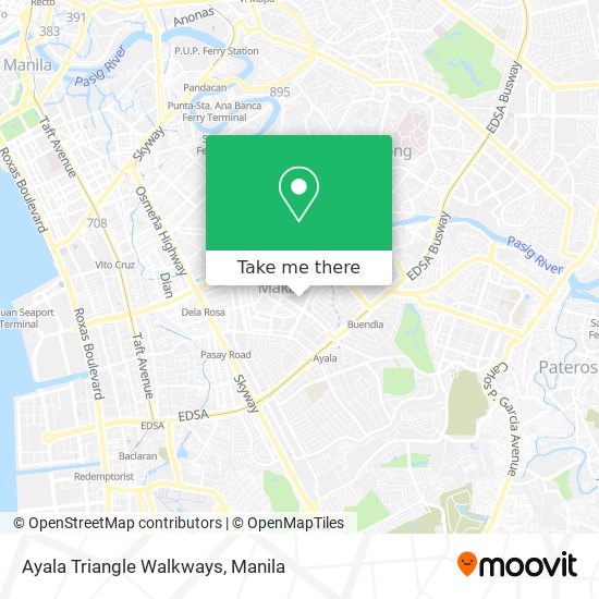 Ayala Triangle Walkways map