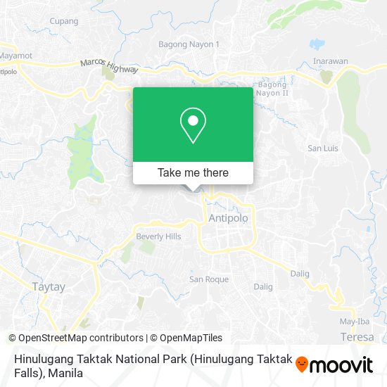 Hinulugang Taktak National Park (Hinulugang Taktak Falls) map