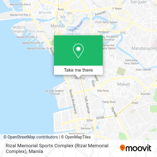 Rizal Memorial Sports Complex map