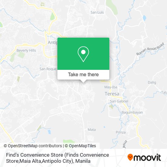 Find's Convenience Store (Finds Convenience Store,Maia Alta,Antipolo City) map