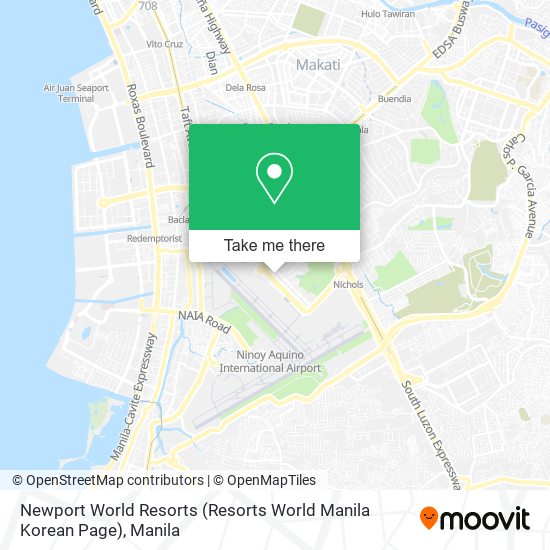 Newport World Resorts (Resorts World Manila Korean Page) map