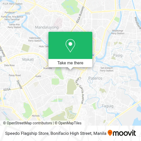 Speedo Flagship Store, Bonifacio High Street map