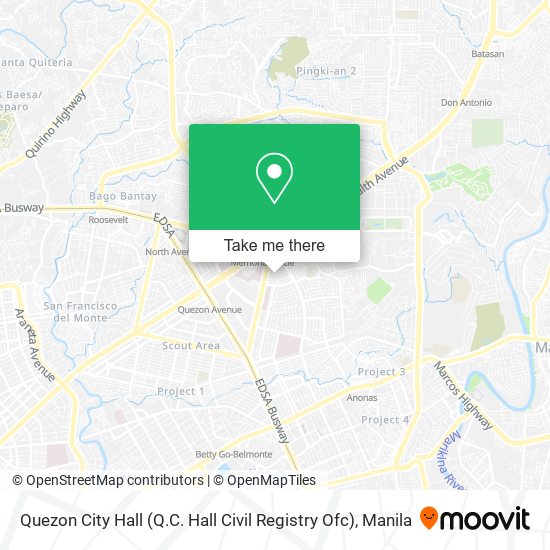 Quezon City Hall (Q.C. Hall Civil Registry Ofc) map