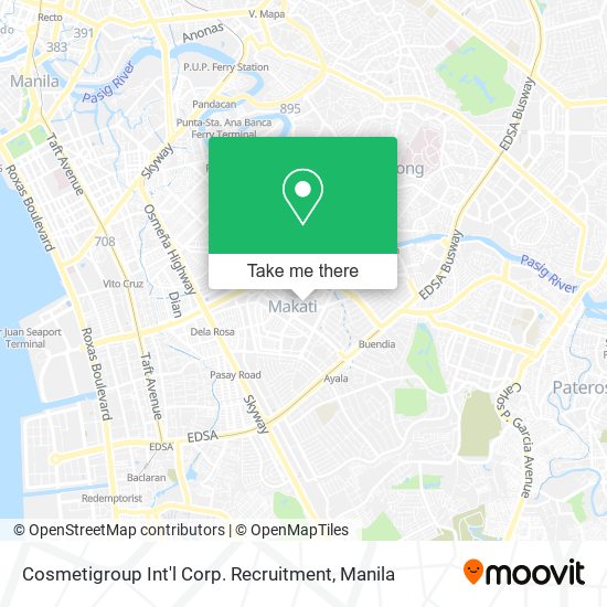 Cosmetigroup Int'l Corp. Recruitment map