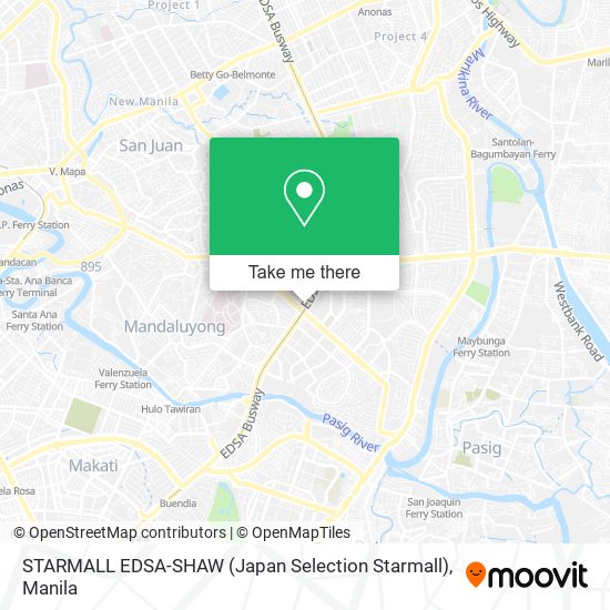 STARMALL EDSA-SHAW (Japan Selection Starmall) map