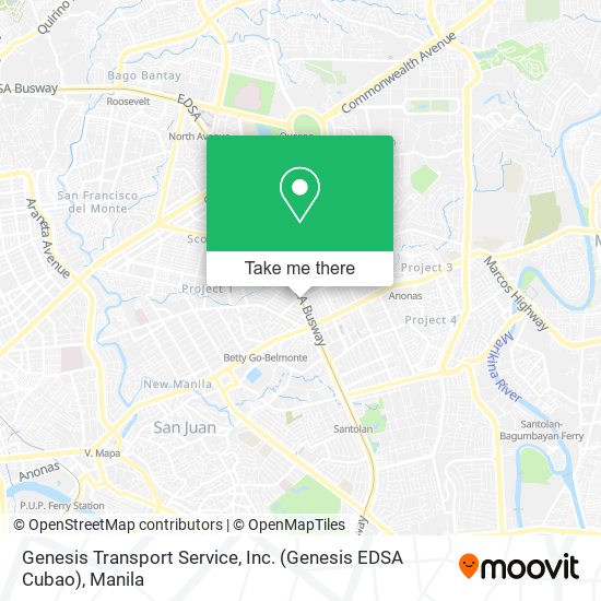 Genesis Transport Service, Inc. (Genesis EDSA Cubao) map