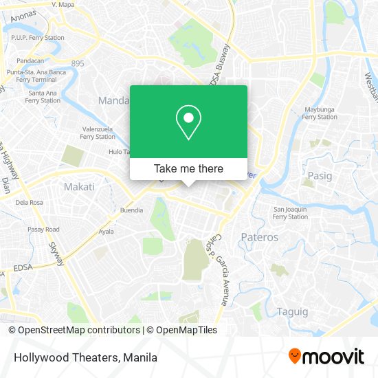 Hollywood Theaters map