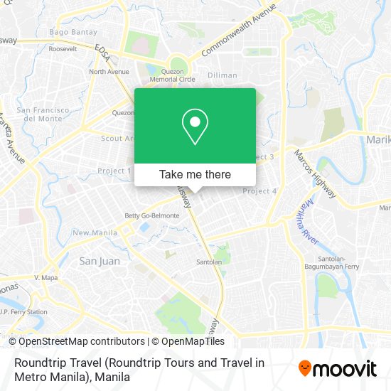 Roundtrip Travel (Roundtrip Tours and Travel in Metro Manila) map