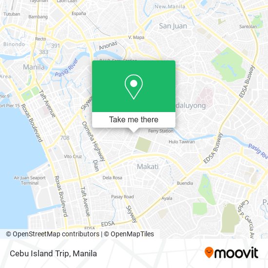 Cebu Island Trip map
