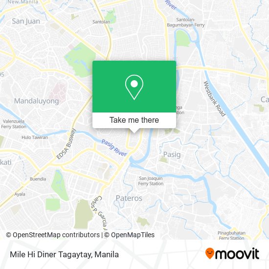 Mile Hi Diner Tagaytay map